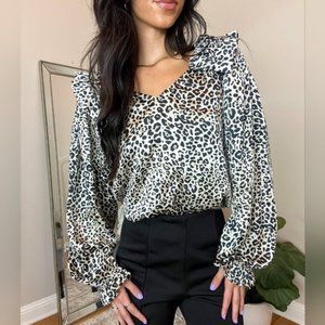 Leopard Satin Blouse